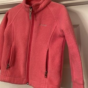 Toddler girls pink Columbia fleece jacket